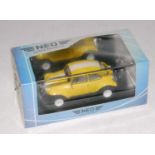 A Neo Scale Models 1/43 scale model of a Baja Bug finished in yellow and green, Ref. No. NEO45896,