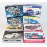 A 1/24 scale boxed high speed racing and classics sports car kit group, mixed manufactures to