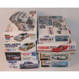 Eight various boxed 1/24 scale plastic high speed racing and sports car kits, mixed manufactures