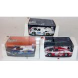 A Bizarre Models 1/43 scale 1980s race car group, three plastic cased examples to include Ref.