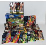 One box of various modern release Star Wars action figures and playsets to include diecasts Action