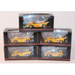 Five various boxed Minichamps Maclaren Collection race car diecasts, all appear as issued,