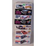 Eight various boxed as issued 1/24 scale high speed racing car kits, mixed manufactures to include