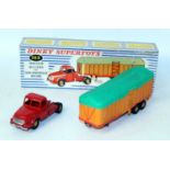 A French Dinky Toys No. 36A Willeme semi-remorque articulated tractor unit and covered trailer,