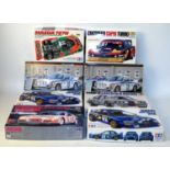 Eight various boxed Tamiya, Hasegawa, and Fujimi 1/24 scale mixed racing car and World Rally