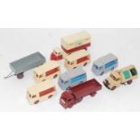 Dinky group of 9 models as follows, 5x 30v electric milk van, British Railway electric artic and a