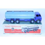 A Dinky Toys No. 504 Foden 14 ton tanker comprising of first type violet blue cab and chassis with