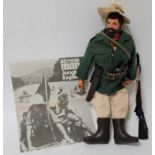 An Action Man 1973-76 Jungle Explorer, in the original first issue uniform with leaflet, gripping