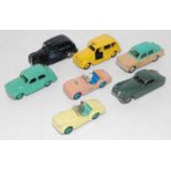 Dinky group lot of 7 models as follows: 2x Austin taxi,one black with late hubs ,other one in yellow