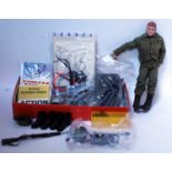 A Palitoy Action Man vintage painted head soldier, appears complete with green uniform, brown boots,