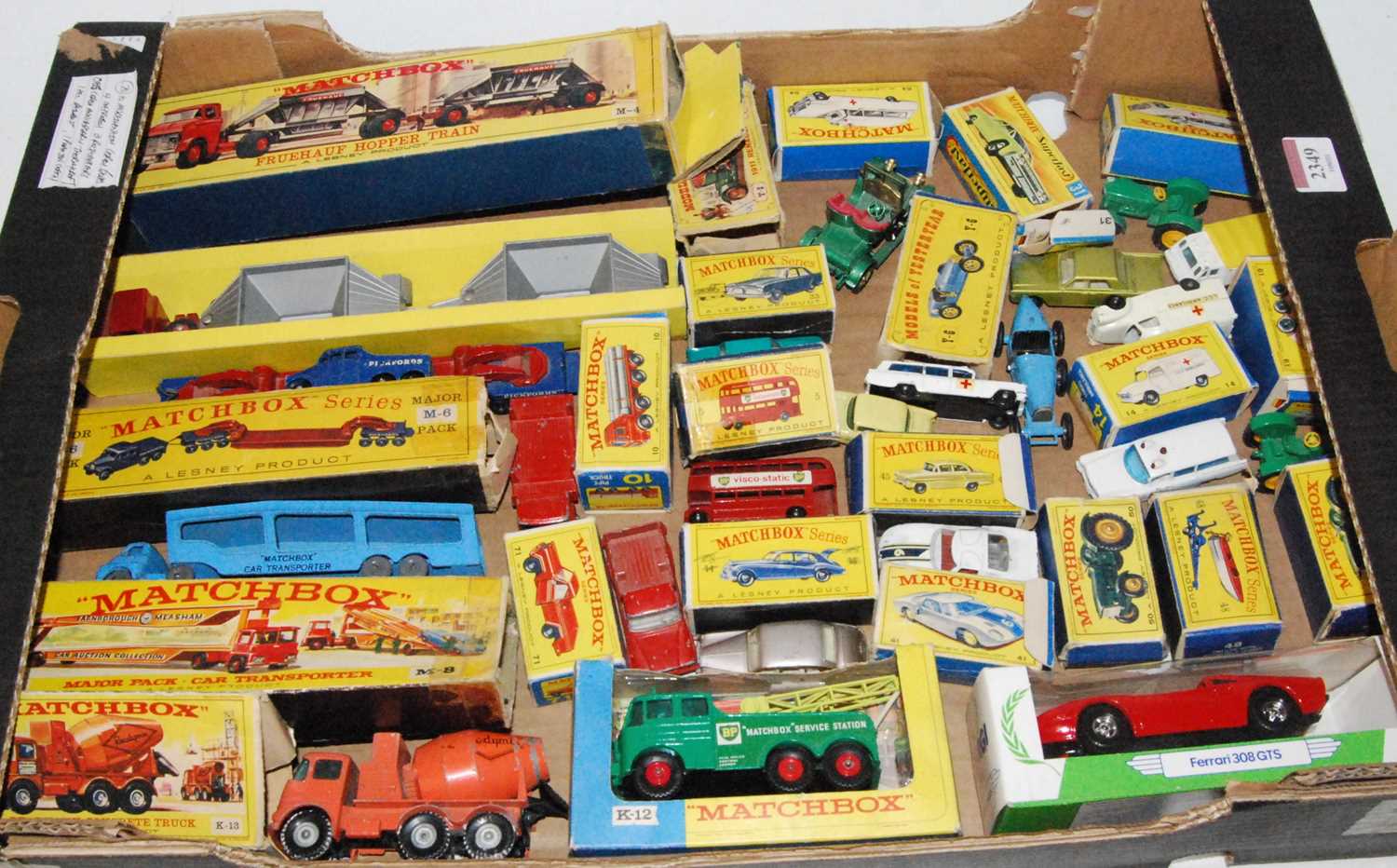 Matchbox group job lot in one tray contains 20+ models in various conditions from mainly poor to