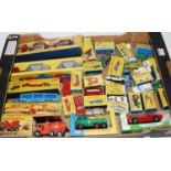 Matchbox group job lot in one tray contains 20+ models in various conditions from mainly poor to