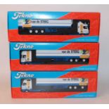 A Tekno 1/50 scale road transport diecast group, all Van der Steeg examples, comprising of various