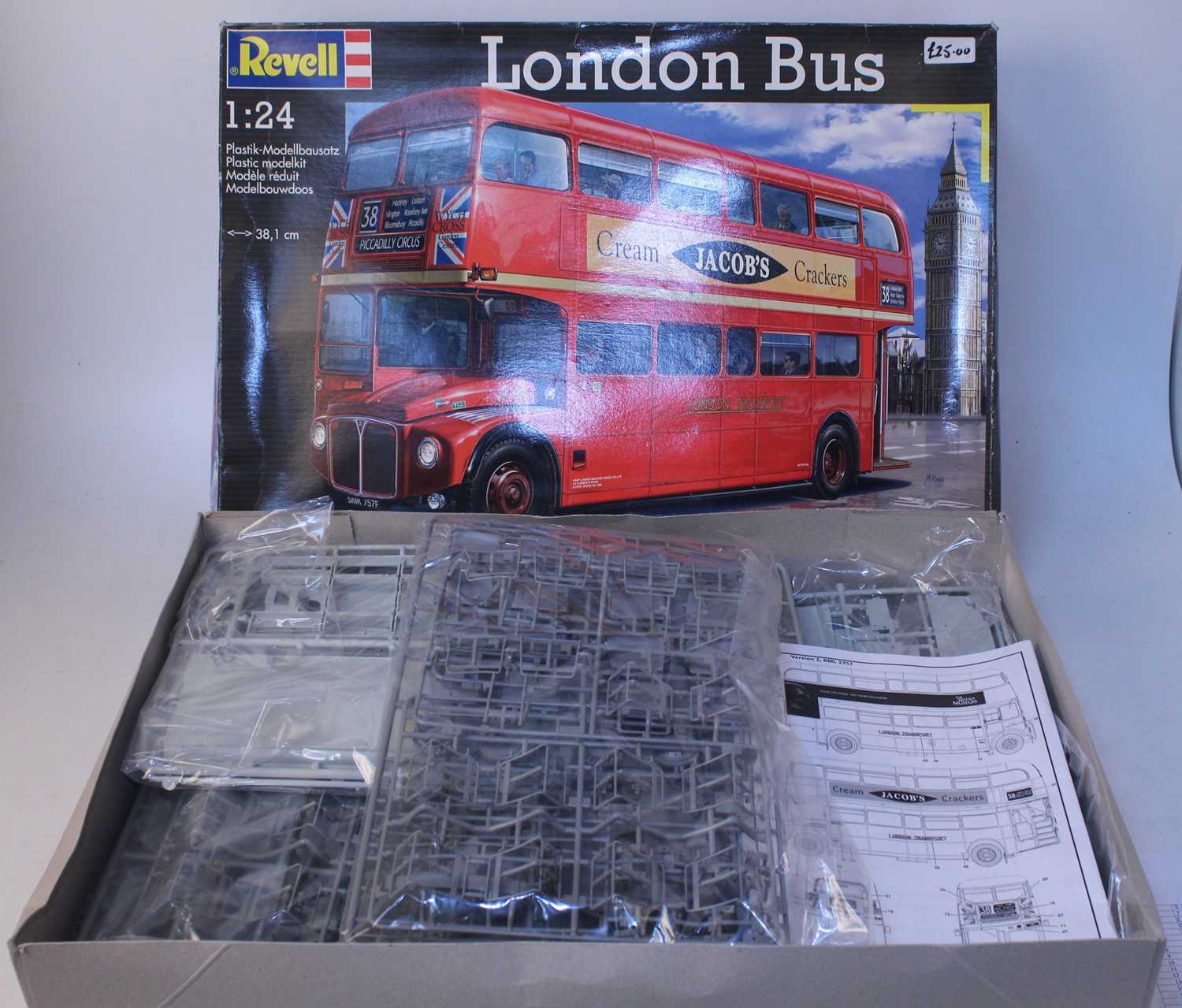 A Revell 1/24 scale boxed London Bus plastic kit group, two boxed examples, Ref. No. 07651, both