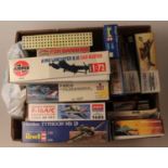 15 various boxed plastic military aircraft and vehicle kits, all in original boxes, examples to