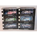 Six various boxed as issued Minichamps Le Mans Nurburgring and other high speed race car diecasts,