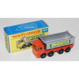 Matchbox, 51d, 8 wheel tipper orange body, Pointer logo, F box rare issue (M-BM)