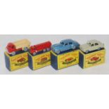 Matchbox group of 4 models in moko boxes ,includes the following 11a erf tanker in red Esso decal on