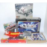 One box containing a quantity of mixed white metal, plastic kits and diecast vehicles etc to include