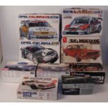 Eight various boxed mixed scale Tamiya AMT Mini Craft and Airfix Classic Car saloons, and sports car