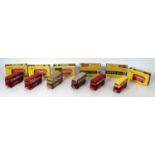 Six various boxed Budgie Toys Routemaster buses, all housed in original boxes in varying conditions,