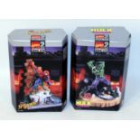 A Toybiz Marvel Comics Level 2 model kits to include No. 48658 Spiderman, No. 48656 The Incredible