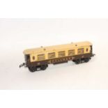A Hornby No. 2 Pullman Car appears original with no repainting, a few minor marks to roof, celluloid
