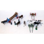 One box containing a quantity of various mainly Britains lead hollow cast farming miniatures and