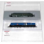 Graham Farish by Bachmann N gauge Bulleid BR blue (early crest) Merchant Navy class engine and