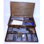 Early Meccano No. 6 wooden chest containing good quantity nickel items (G)