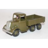 A Britains No. 1335 1948 6-wheel Army lorry with driver figure complete with round nose cab, loose