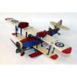 Three engined biplane built from No. 2 special Meccano parts with some supplemented parts (G)