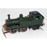 0-4-2 tank loco GWR 4800 green, appears home or kit built, outside rail positive/negative current