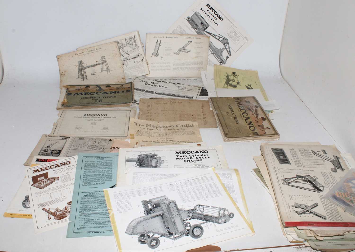 Large quantity of Meccano literature 1920s to 1960s, well used condition - Image 5 of 6