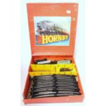 A Hornby Goods Train No. 55 red set box (F) containing No. 50 black tender, 2 open wagons, M1 and