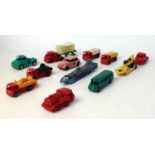 A collection of various plastic Triang Minic commercial vehicles, saloons, etc to include RAF