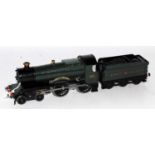 Totally repainted Hornby clockwork 'County of Bedford' engine and tender fitted with front screw