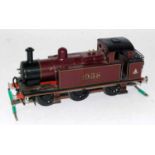 0-6-0 tank loco MR 1938, dark red, outside rail positive/negative current collection, a very neat