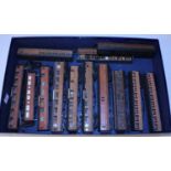 Tray containing 13, mainly Kirk, kit built LNER teak Farish coaches, including triple restaurant car