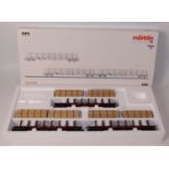 Marklin H0 catalogue Ref. 4516 'Wood Transport' wagon set containing 3x SNPS 719 stake cars with