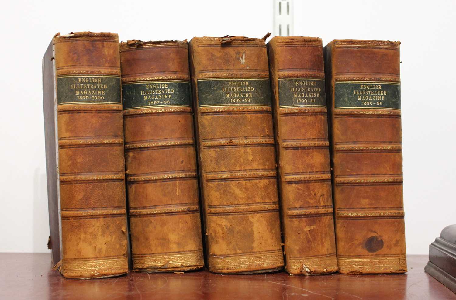 The English Illustrated magazine, five volumes dating from the late 19th century, quarter bound in