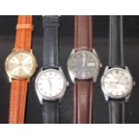 Assorted Seiko Gents automatic wristwatches, being steel cased, to include a Seahorse Diashock 17-
