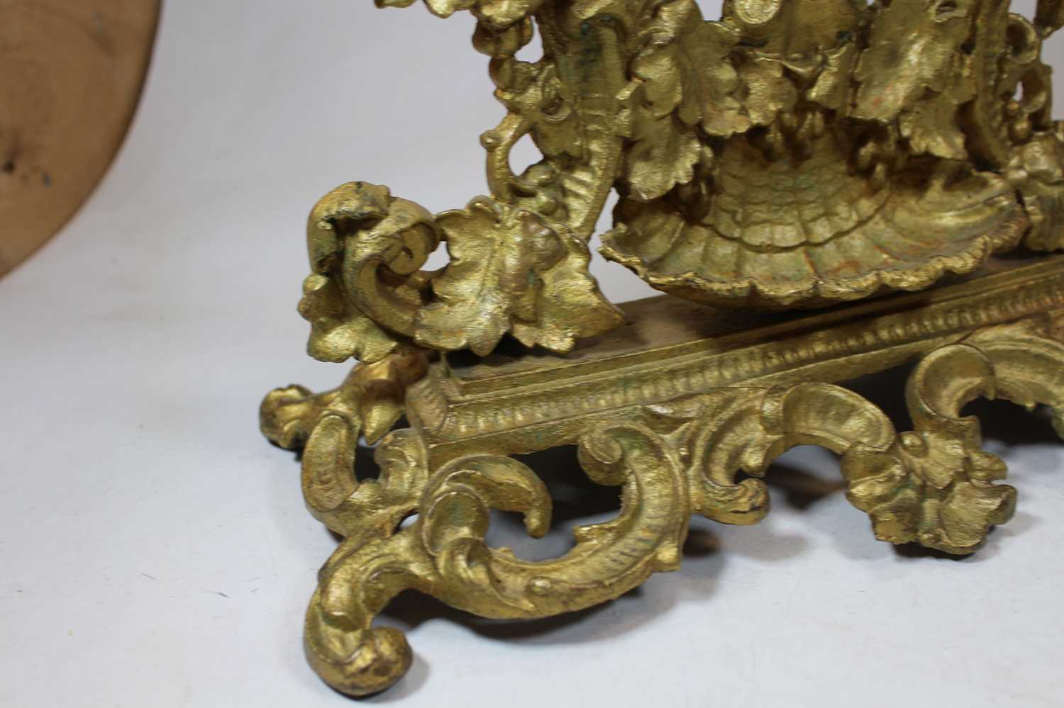 A 19th century gilt metal swing framed toiletry mirror, with scrolled and foliate decoration, h. - Image 2 of 8