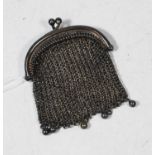 An early 20th century continental silver meshlink miser's purse