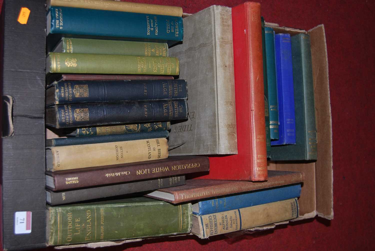 Two boxes containing a collection of books to include sporting interest