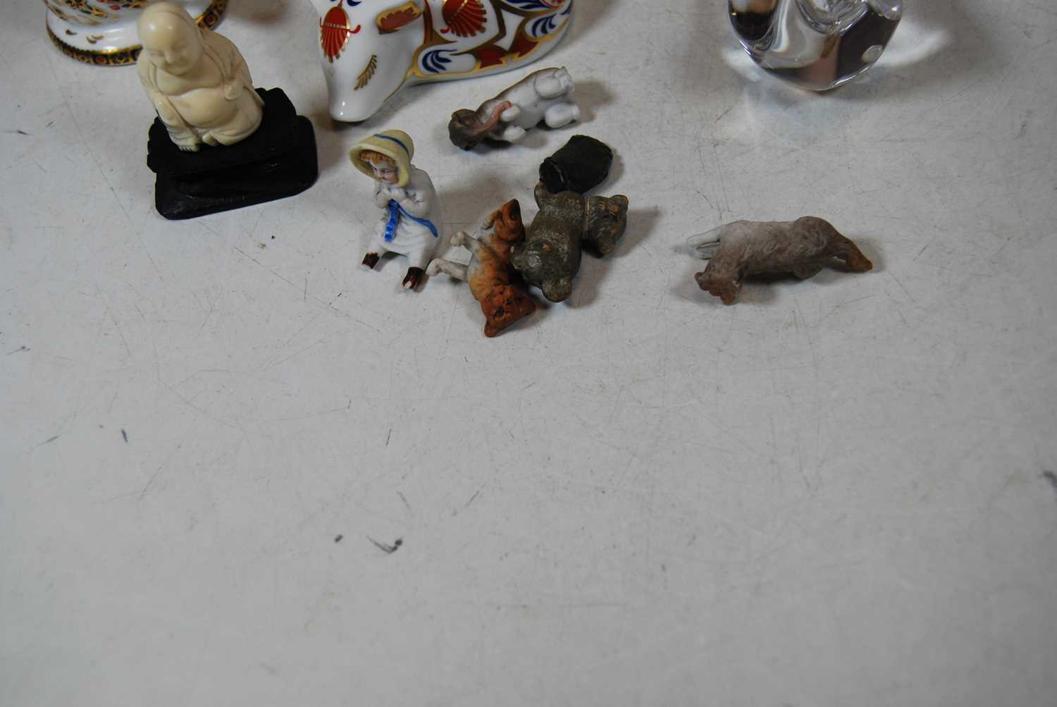 A small collection of miscellaneous items, to include Royal Crown Derby desk ornaments in the form - Image 3 of 5