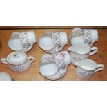 A Royal Crown Derby 8-place setting part tea service, in the Brittany pattern, numbered A1229 (