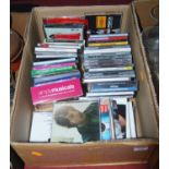 A box of miscellaneous CDs, to include Jimmy Somerville The Singles Collection 1984-1990, Simply