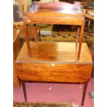 A 19th century mahogany pembroke table having single end drawer, together with a 19th century
