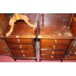 A pair of Stag Minstrel four-drawer bedside chests, each width 52.5cmCondition report: In poor